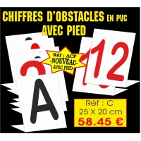 Réf. AC - Chiffres obstacles AVEC PIED